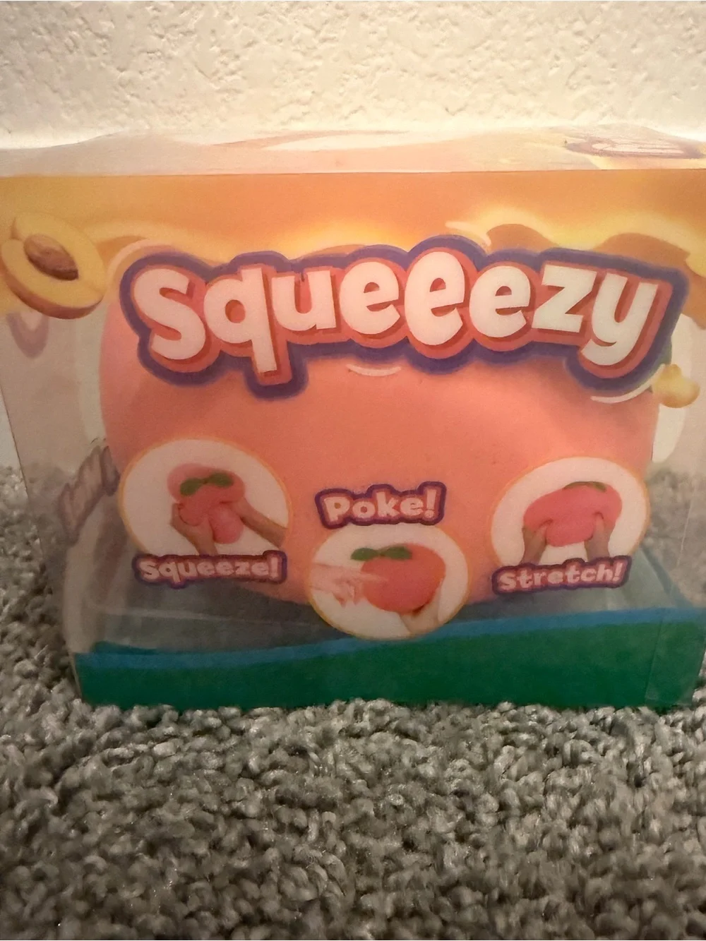 Peach Sensory Stress Toy - Squeeze, Poke & Stretch - Pink/Orange